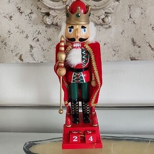 Festive Red and Green Nutcracker King